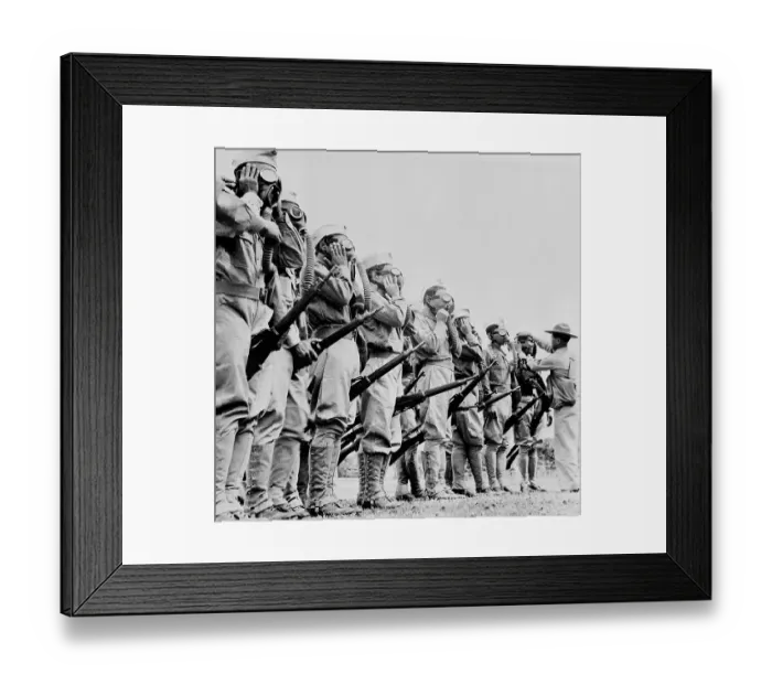 Framed Print : Gas Mask Instruction Framed Print : Gas Mask Instruction