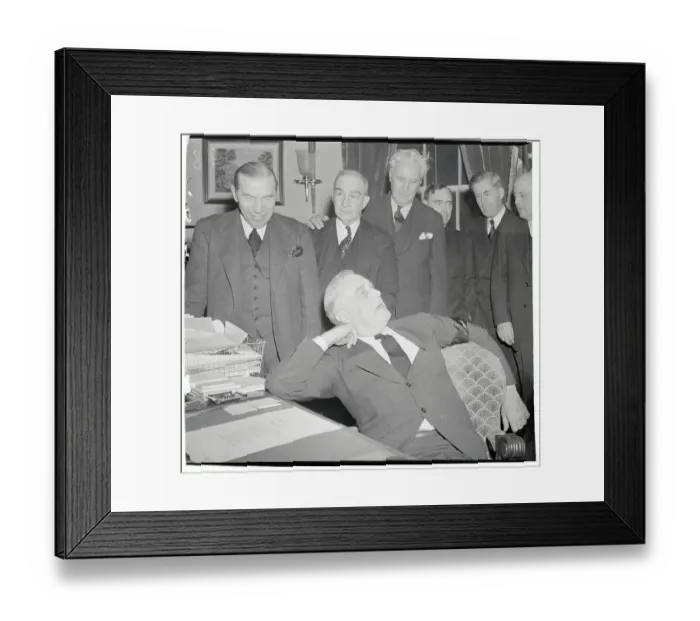 Framed Print : Franklin D. Roosevelt at Desk Framed Print : Franklin D. Roosevelt at Desk