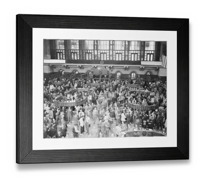 Framed Print : Workers Standing in New York Stock Exchange Framed Print : Workers Standing in New York Stock Exchange