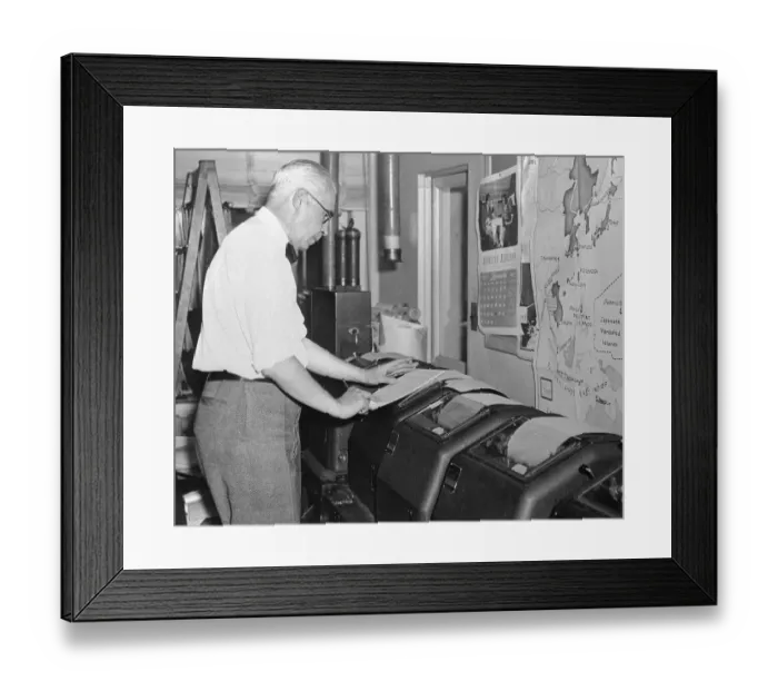 Framed Print : CBS News Analyst Elmer Davis Framed Print : CBS News Analyst Elmer Davis