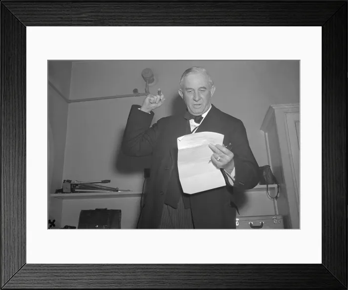 Framed Print : Senator Tom Connally Reading Document