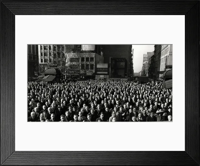 Framed Print : New Yorkers Gather Outside City Hall Framed Print : New Yorkers Gather Outside City Hall