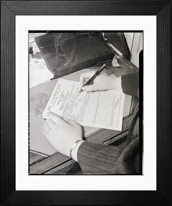 Framed Print : Filling Out Dating Service Application Framed Print : Filling Out Dating Service Application