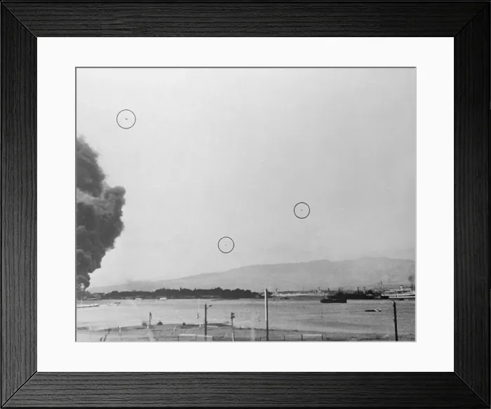 Framed Print : Japanese Planes Attacking Pearl Harbor Framed Print : Japanese Planes Attacking Pearl Harbor