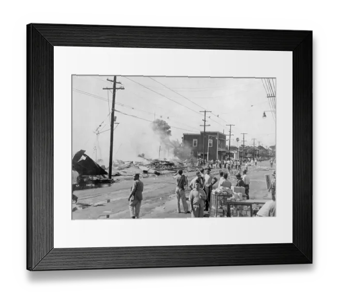 Framed Print : Honolulu After Japanese Air Attack Framed Print : Honolulu After Japanese Air Attack