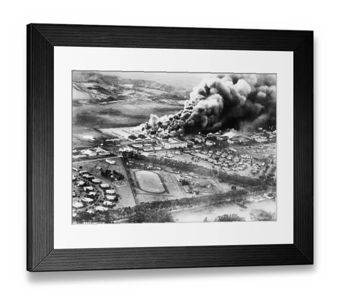 Framed Print : Japanese Bombing Of Pearl Harbor Framed Print : Japanese Bombing Of Pearl Harbor