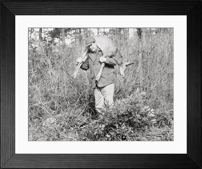Framed Print : Governor of North Carolina Carrying His Game Framed Print : Governor of North Carolina Carrying His Game