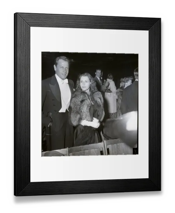 Framed Print : Frances Dee And Joel Mccrea Attend Benef Framed Print : Frances Dee And Joel Mccrea Attend Benef