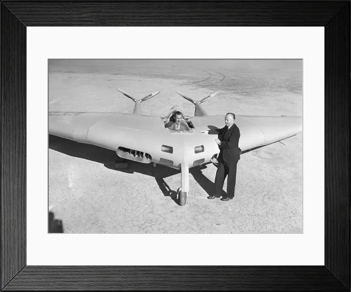 Framed Print : John Northrop With Test Pilot