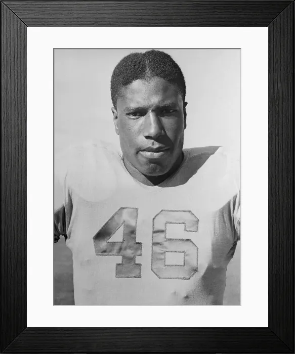 Framed Print : Marion Motley Posing in Football Jersey Framed Print : Marion Motley Posing in Football Jersey