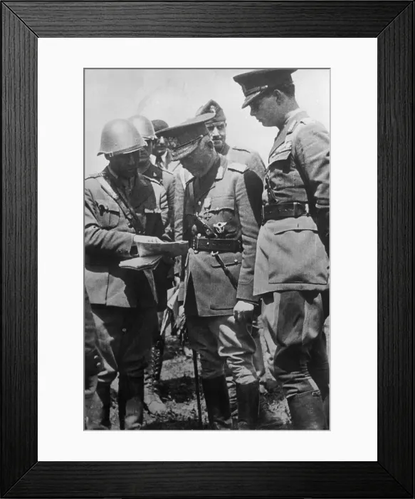 Framed Print : King Michael and Ion Antonescu Visiting Front Lines