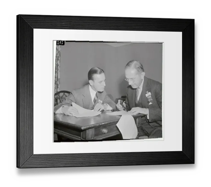 Framed Print : Portrait of Harvey S. Firestone, Jr. and Lammot du Pont Framed Print : Portrait of Harvey S. Firestone, Jr. and Lammot du Pont