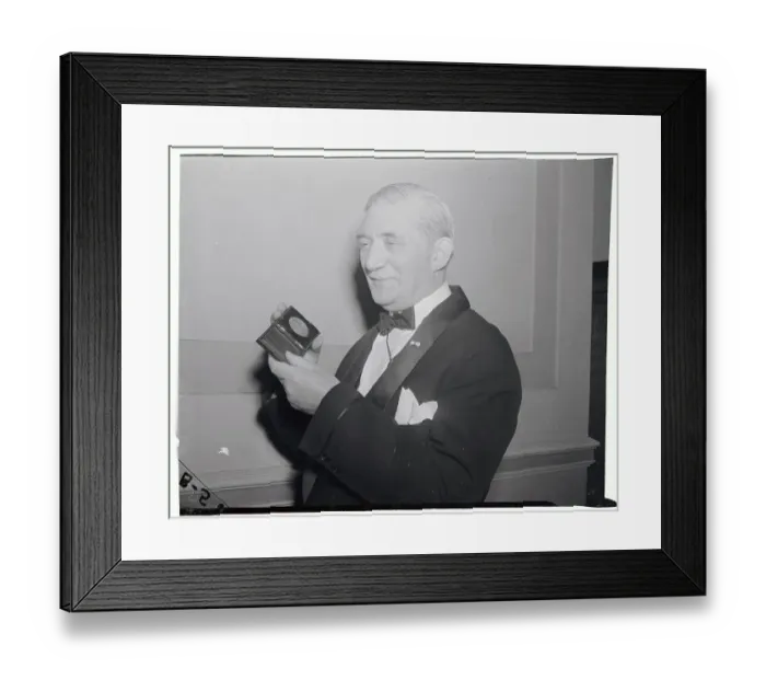 Framed Print : Knudsen Receiving Franklin Institute Medal Framed Print : Knudsen Receiving Franklin Institute Medal