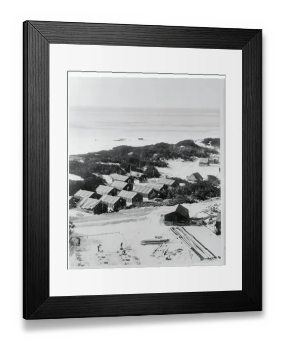 Framed Print : Aerial View of Temporary Military Quarters Framed Print : Aerial View of Temporary Military Quarters