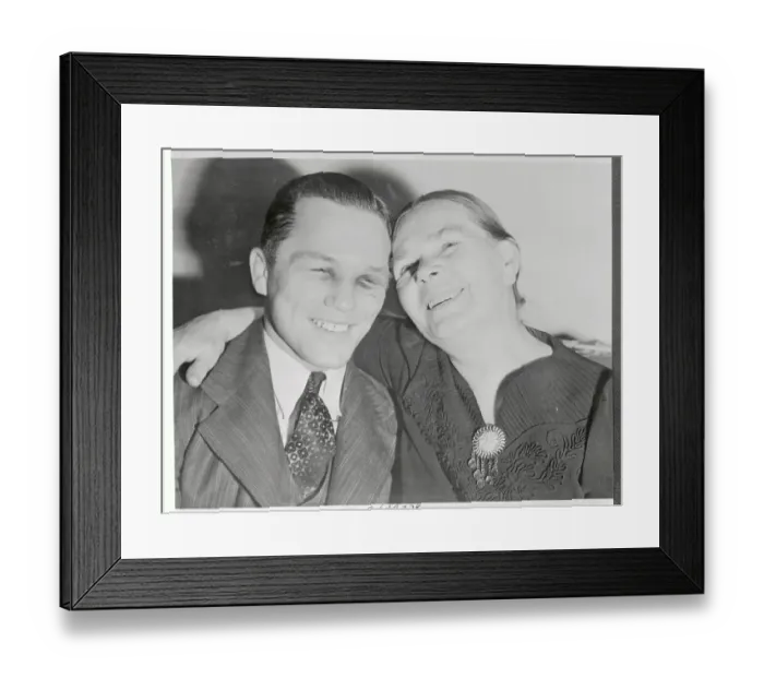 Framed Print : Tony Zale Embracing His Mother Framed Print : Tony Zale Embracing His Mother
