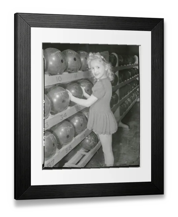 Framed Print : Twinkle Watts Chosing Bowling Ball Framed Print : Twinkle Watts Chosing Bowling Ball