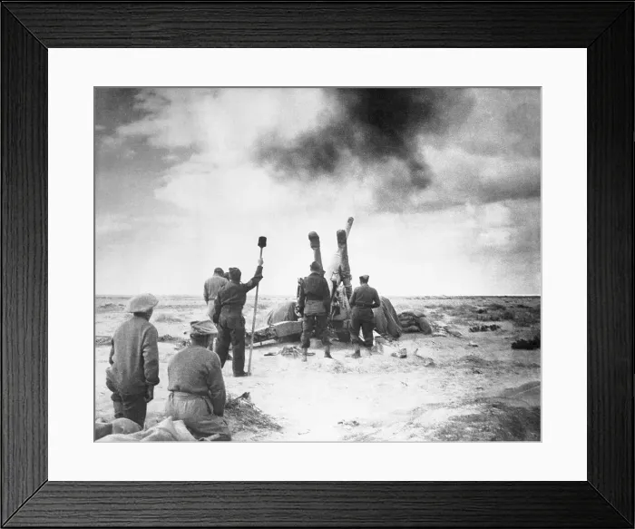 Framed Print : British Gunners Blast Rommel's Afrika Korps 1941 Framed Print : British Gunners Blast Rommel's Afrika Korps 1941