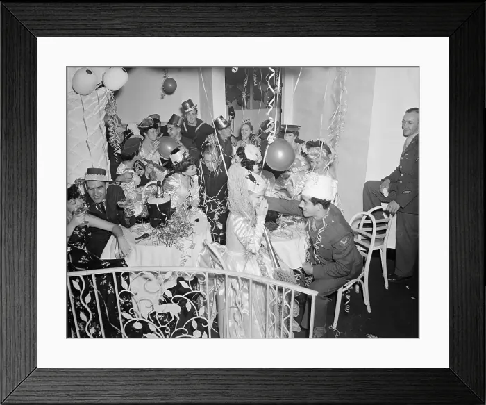 Framed Print : Soldiers Celebrating New Year's Framed Print : Soldiers Celebrating New Year's