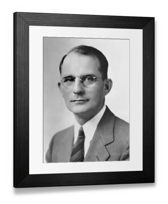 Framed Print : Portrait of Roger J. Williams Framed Print : Portrait of Roger J. Williams