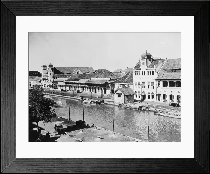 Framed Print : Distant View of Port in Batavia Framed Print : Distant View of Port in Batavia