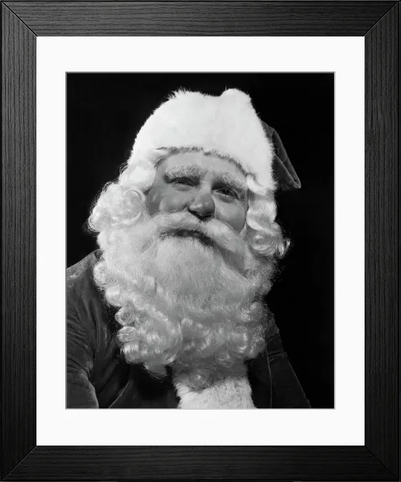 Framed Print : Ideal Santa Claus Created by Max Factor Jr Framed Print : Ideal Santa Claus Created by Max Factor Jr