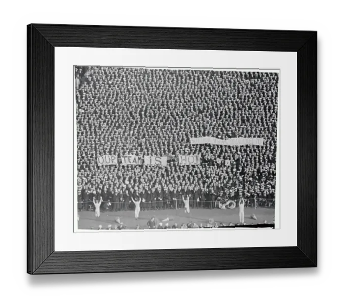 Framed Print : Fans Holding Banners at Naval Academy Game Framed Print : Fans Holding Banners at Naval Academy Game