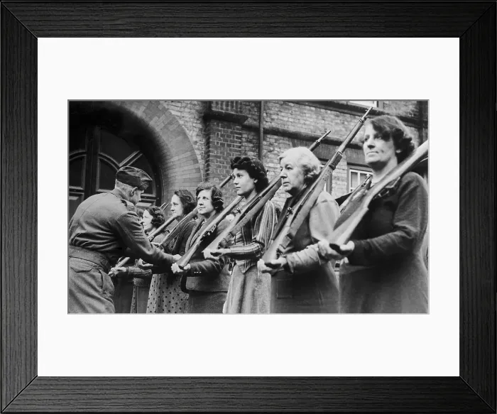Framed Print : English Women Preparing for Invasion Framed Print : English Women Preparing for Invasion