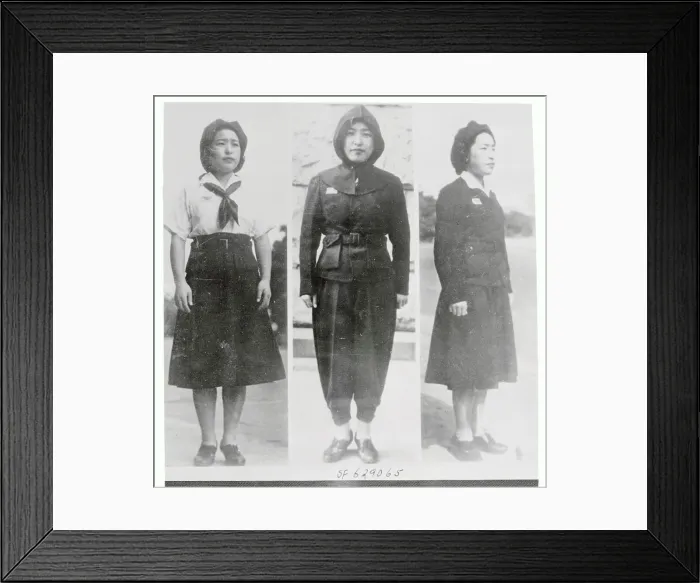 Framed Print : Japanese Female Uniforms Framed Print : Japanese Female Uniforms