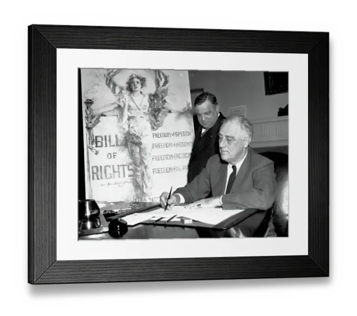 Framed Print : President Roosevelt Signing Bill Framed Print : President Roosevelt Signing Bill
