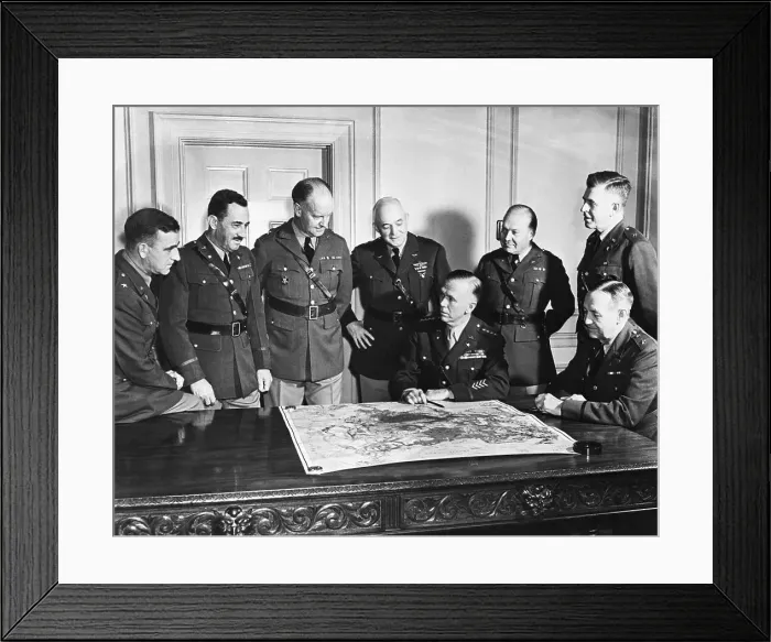 Framed Print : George C. Marshall In Staff Meeting