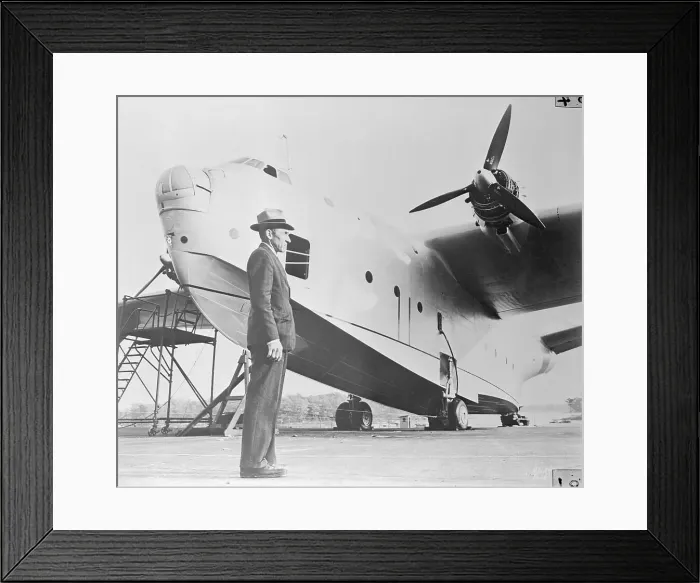 Framed Print : William Ebel About to Board the Mars Flying Boat Framed Print : William Ebel About to Board the Mars Flying Boat