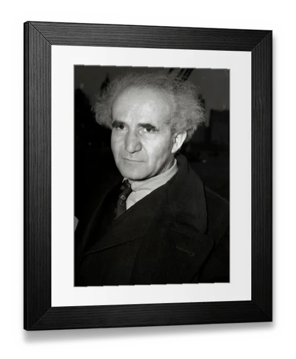 Framed Print : Portrait of D. Ben Gurion Arriving in New York Framed Print : Portrait of D. Ben Gurion Arriving in New York