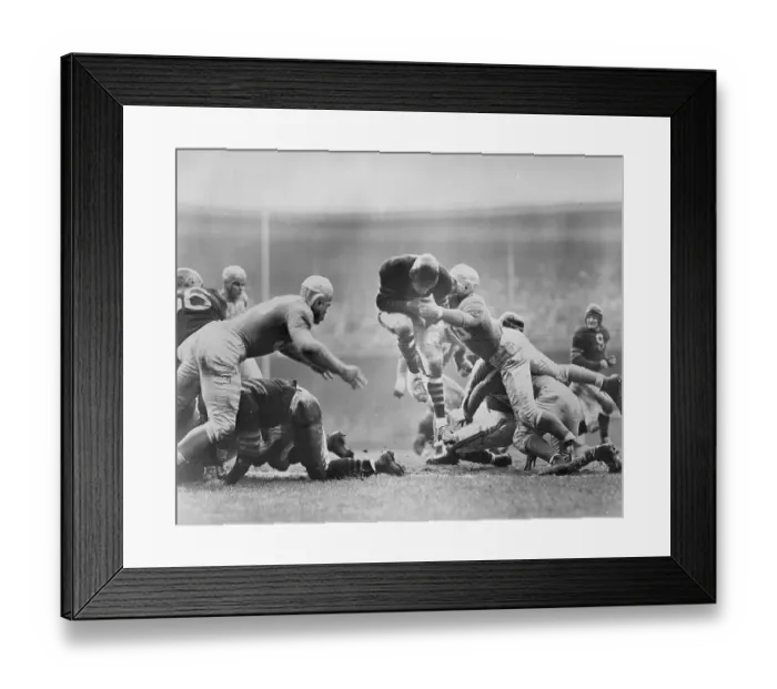 Framed Print : Bears and Lions Football Players in Action Framed Print : Bears and Lions Football Players in Action