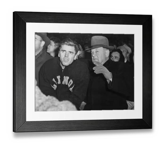 Framed Print : Bob Zuppke and Lavere Astroth Conferring on Football Game Framed Print : Bob Zuppke and Lavere Astroth Conferring on Football Game