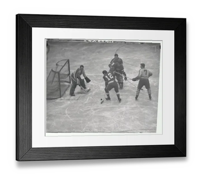 Framed Print : Hockey Players in Action Framed Print : Hockey Players in Action