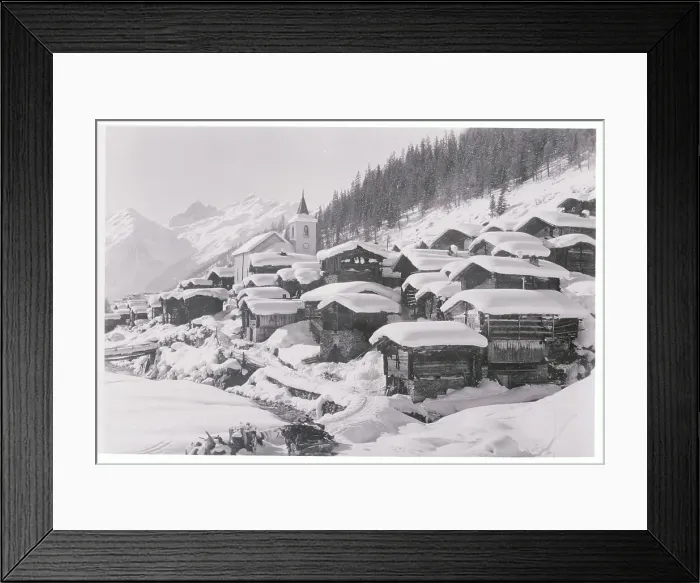 Framed Print : Small Houses in The Loetschen Valley