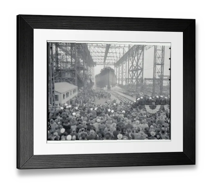 Framed Print : American Crowd at Battleship Ceremonies Framed Print : American Crowd at Battleship Ceremonies