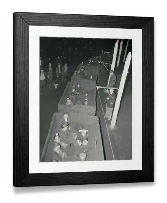 Framed Print : Miners Going to Work During Strike