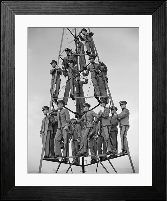 Framed Print : West Point Class Positioned in Tier to View Game Framed Print : West Point Class Positioned in Tier to View Game