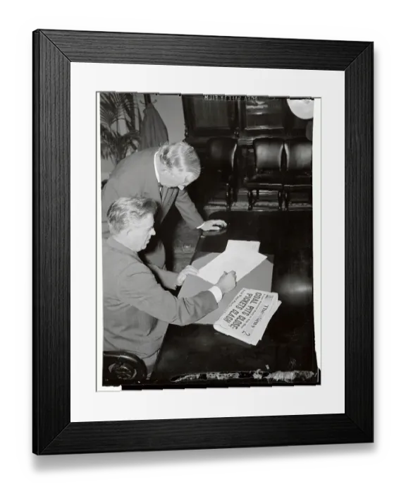 Framed Print : Henry Wallace Signing Revised Neutrality Act Framed Print : Henry Wallace Signing Revised Neutrality Act