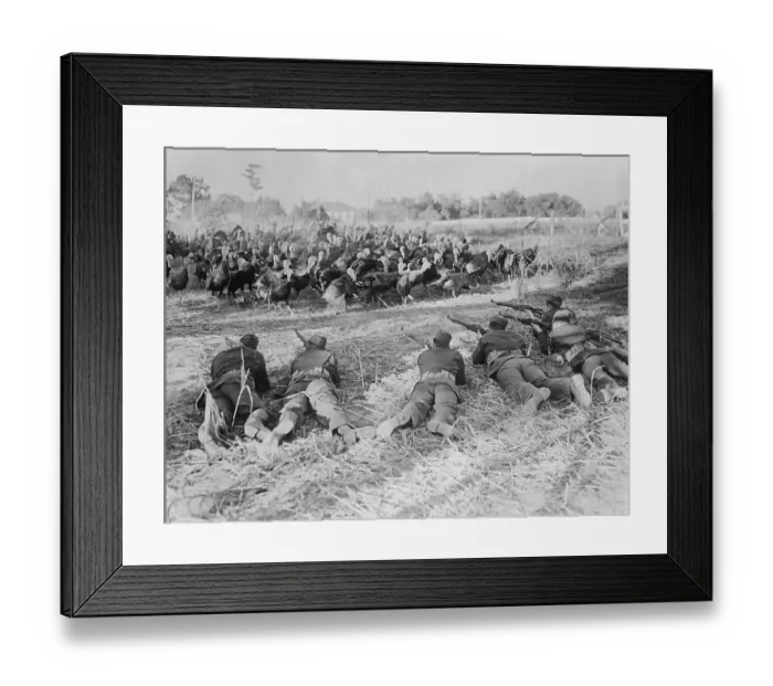 Framed Print : Soldiers Hunting Turkeys Framed Print : Soldiers Hunting Turkeys