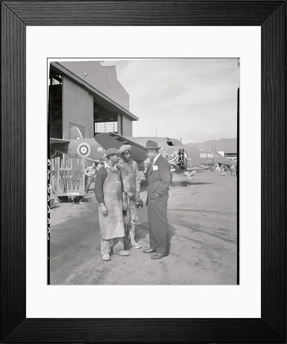Framed Print : Joe Louis Talking with Lockheed Employees Framed Print : Joe Louis Talking with Lockheed Employees