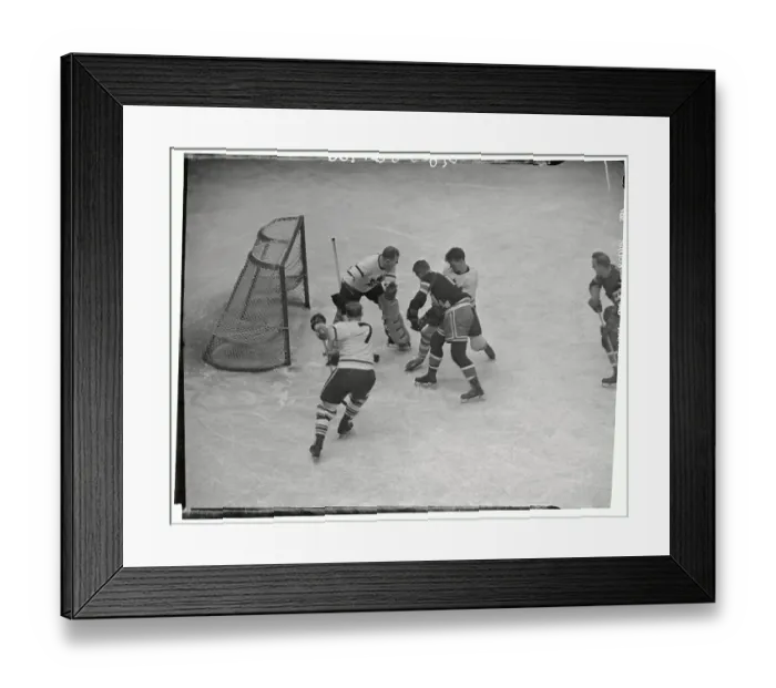Framed Print : Leafs and Rangers Hockey Players in Action Framed Print : Leafs and Rangers Hockey Players in Action
