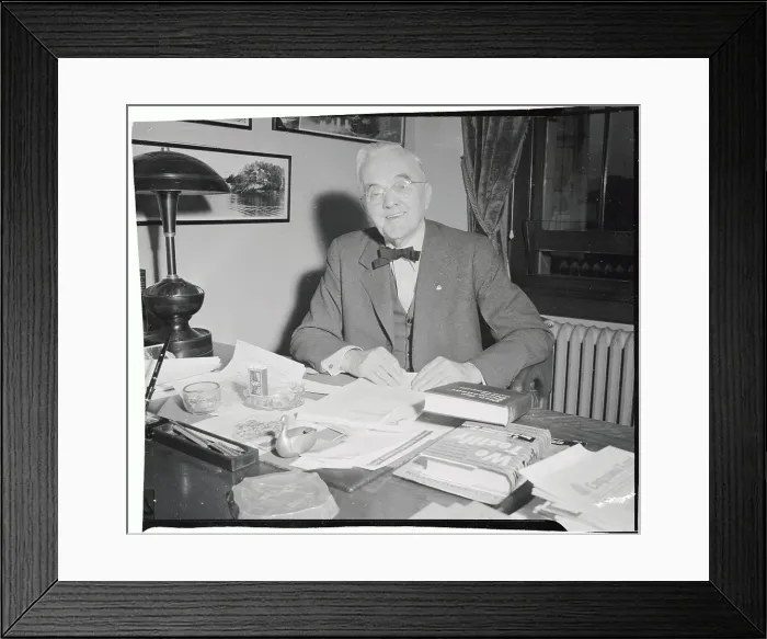 Framed Print : Senator George W. Norris Seated at Desk Framed Print : Senator George W. Norris Seated at Desk