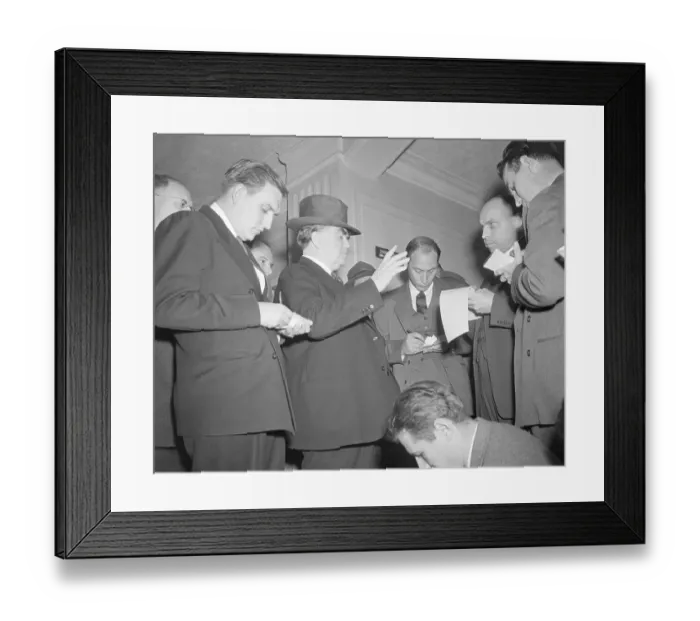 Framed Print : John L. Lewis Speaking to Reporters Framed Print : John L. Lewis Speaking to Reporters