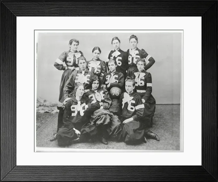 Framed Print : Portrait of Early American Basketball Teammates Framed Print : Portrait of Early American Basketball Teammates
