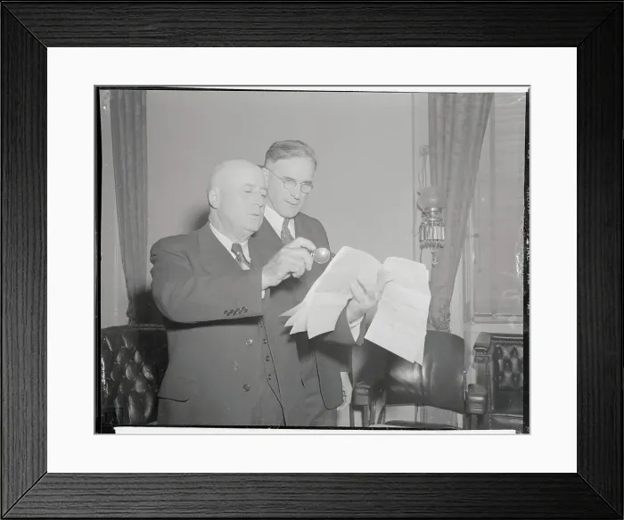 Framed Print : Sam Rayburn and John McCormack Reading a Letter Framed Print : Sam Rayburn and John McCormack Reading a Letter