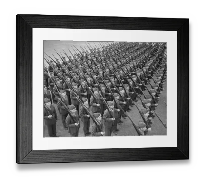 Framed Print : US Marine Recruits Holding Rifles Framed Print : US Marine Recruits Holding Rifles