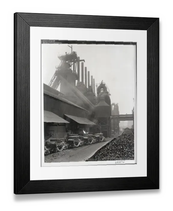 Framed Print : Slag Pours Into A Rail Carrier Framed Print : Slag Pours Into A Rail Carrier
