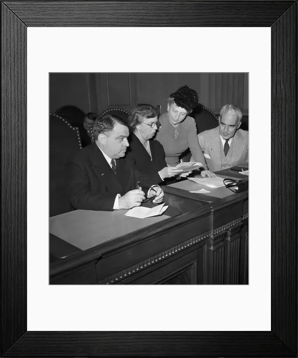 Framed Print : Mayor Fiorello H. La Guardia and Peers at Womens Conference Framed Print : Mayor Fiorello H. La Guardia and Peers at Womens Conference
